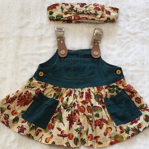 Rachel’s Kids Other - FALL Dress+Hat Vintage 2/2T Rachel’s Overalls CUTE